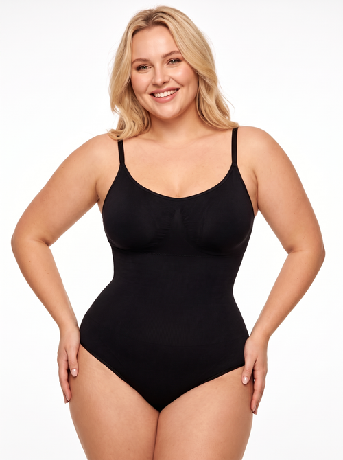 Czarny - body modelujące, zdjęcie produktowe na białym tle
