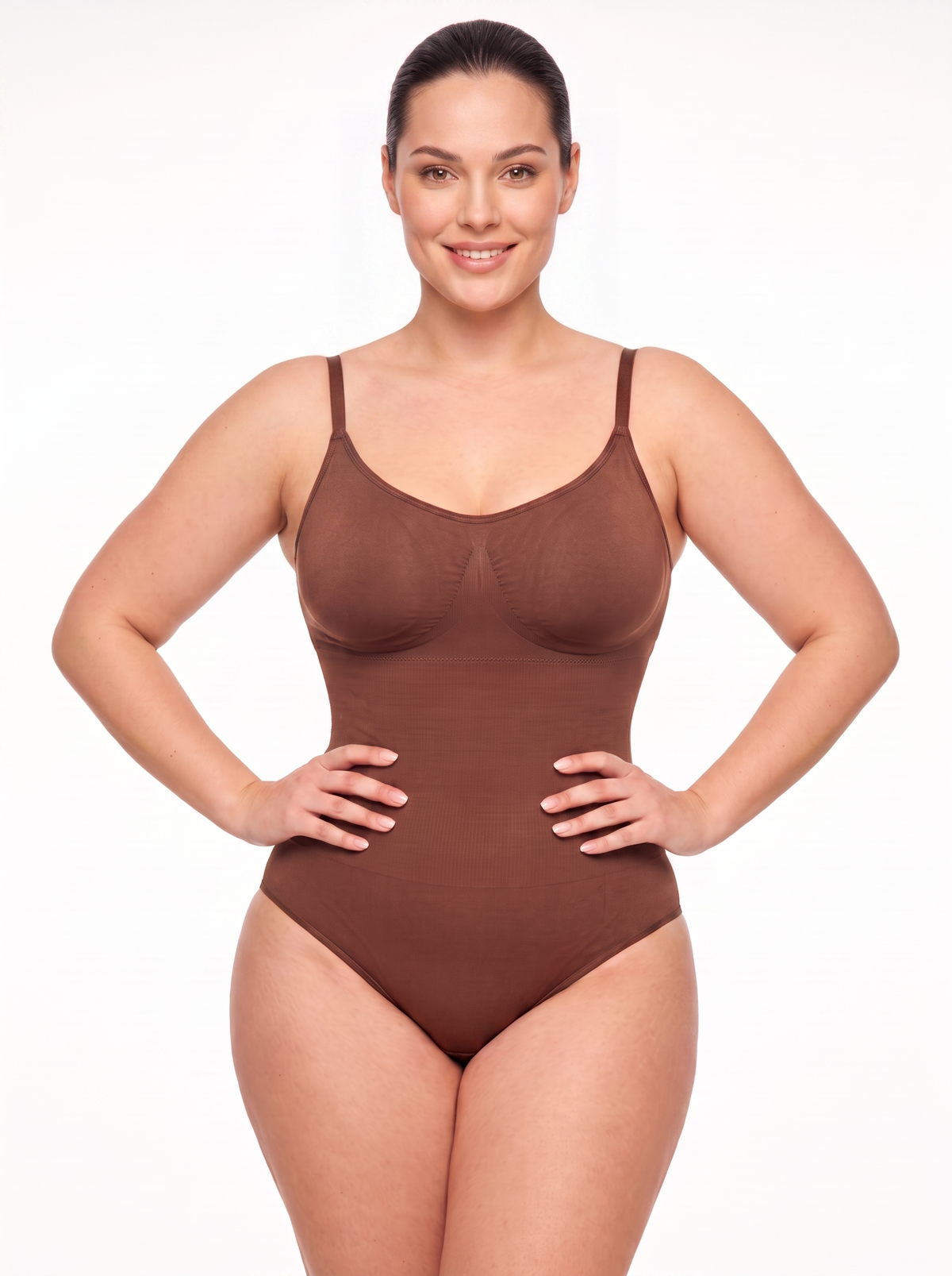 Brąz - body modelujące, zdjęcie produktowe na białym tle